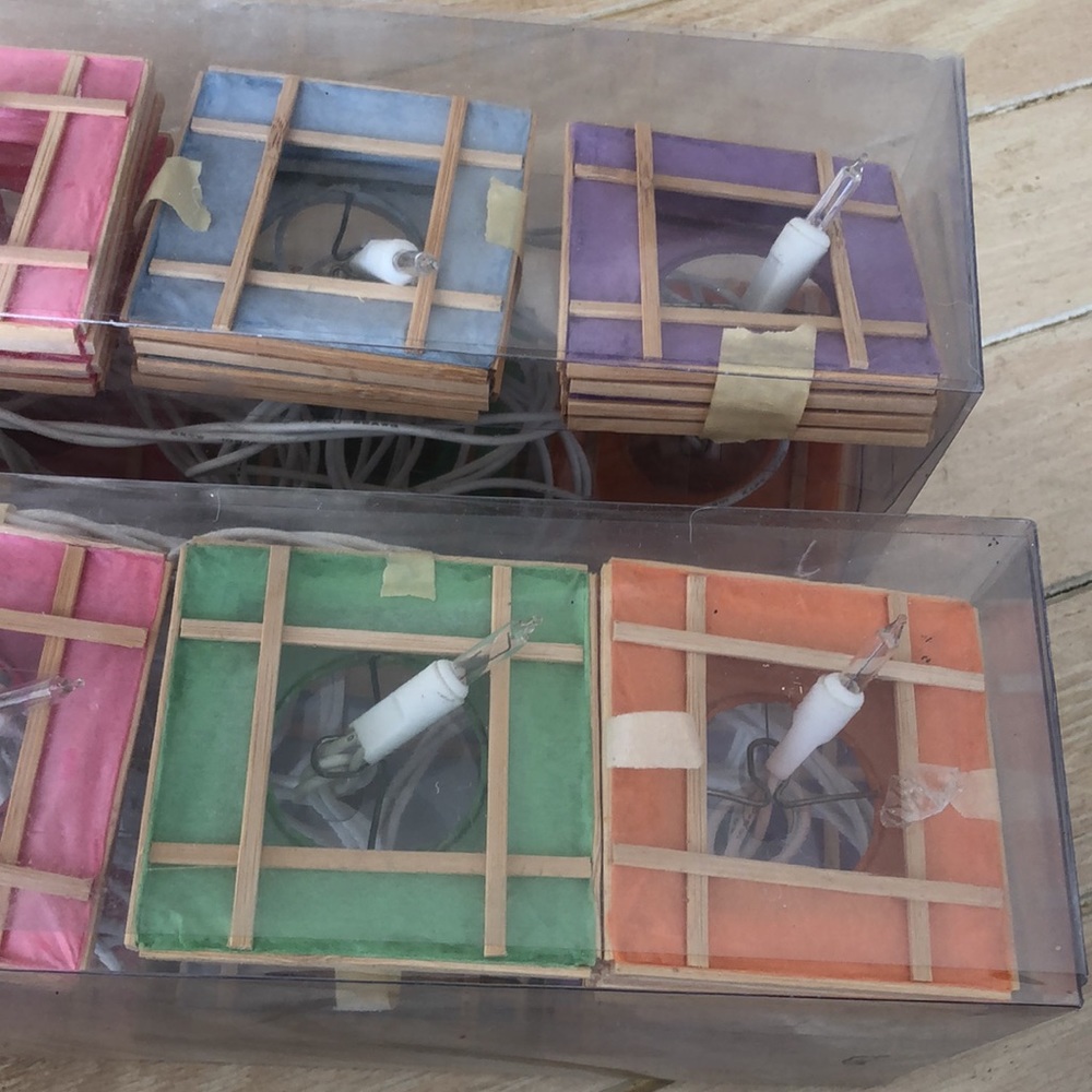 NWT 2 sets  paper electric lantern strings
